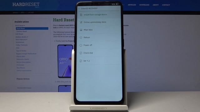 Recovery Mode in OPPO A9 2020 - How Open  Use Recovery Features