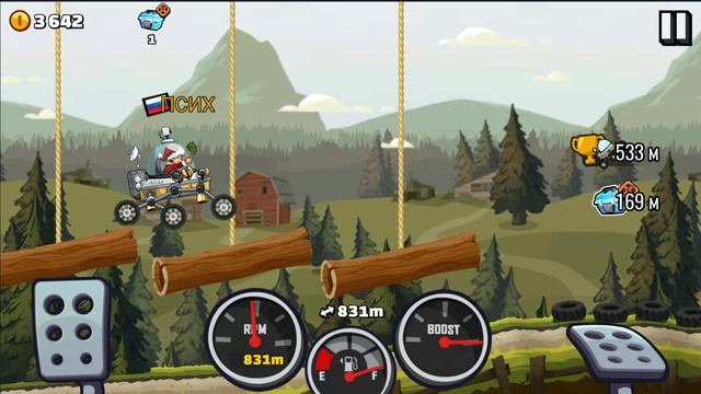 HILL CLIMB RACING 2 Лес Лунный модуль 1648м