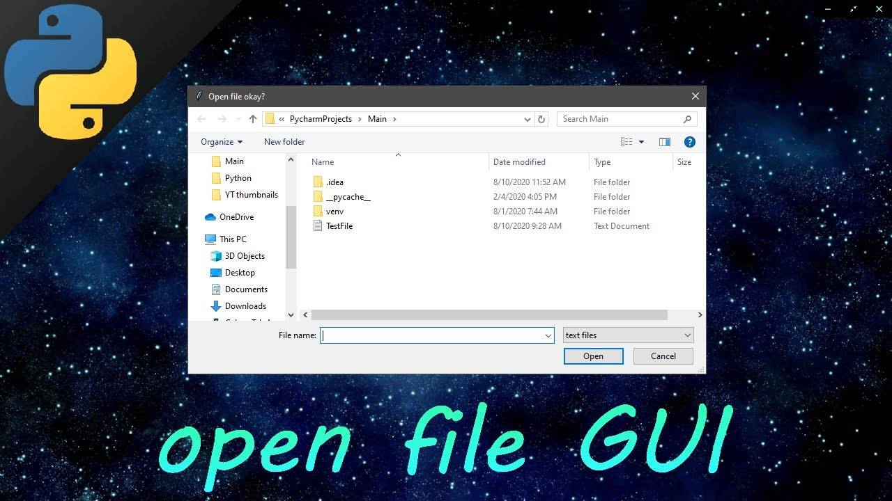 Урок №12: Python tkinter Графический интерфейс для открытия файла (filedialog)