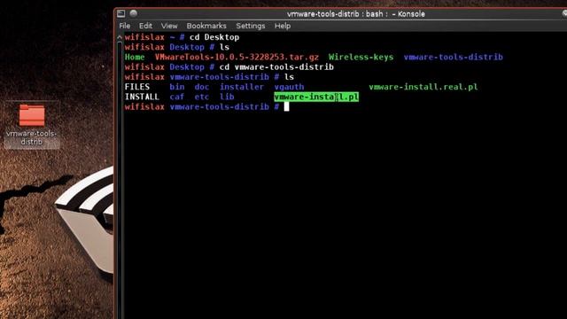 How to Install Vmware tools on WifiSlax