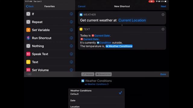 Siri Shortcuts “Date and Weather” Tutorial Part 3