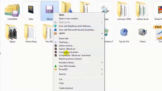 Mudah Inilah Cara Membuat File Zip di Windows 7 Tanpa Aplikasi Tambahan