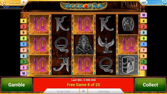 Slotpark (Book Of Ra) nice big win on 400.000 bet!