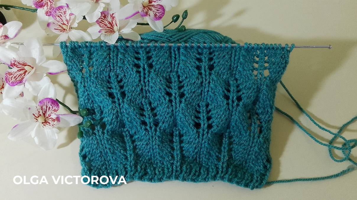 394  ОБЪЕМНЫЙ АЖУРНЫЙ УЗОР СПИЦАМИ Вязание спицами Узоры Knitting patterns