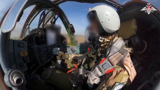 Боевая работа экипажа Су-25 ВКС России