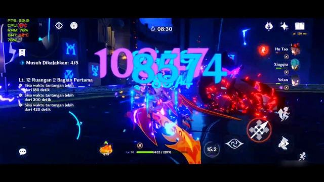 Floor 12-2 Spiral Abyss Patch 3.4 on Poco X3 Pro Root