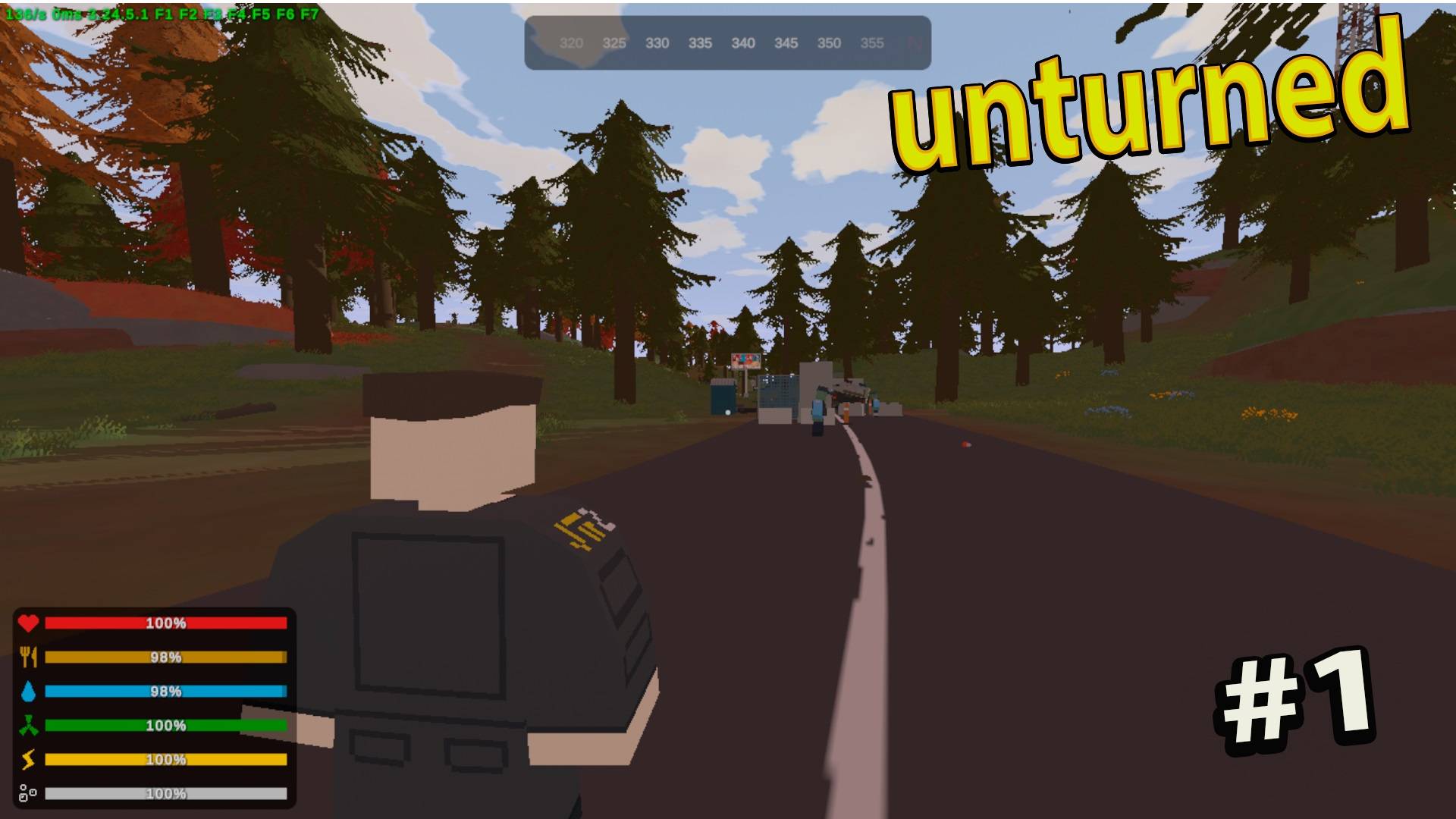 Выживаем в Unturned "Сбор ресурсов" 1#