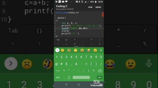 C coding in android mobile