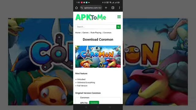 😮I downloaded coromon full version freely on android without any cost