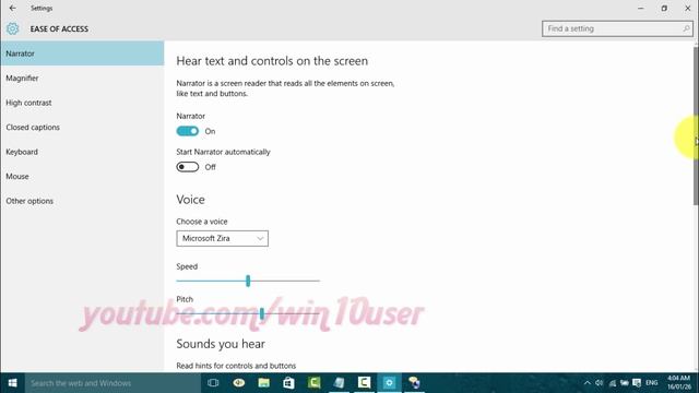 Windows 10 : How to enable or Disable Hightlight Cursor Narrator