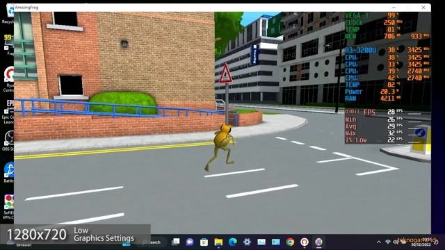Amazing Frog? | AMD Ryzen 3 3200U Vega 3 | Gameplay Benchmark