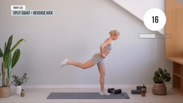 30 MIN GLUTE SCULPT Workout with weights - no repeat, booty burn, home workout with dumbbells