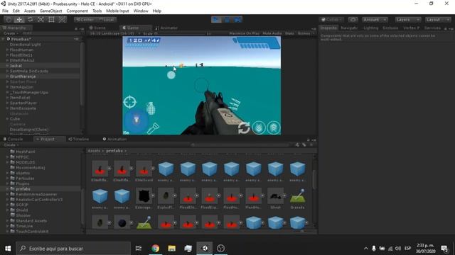 MUESTRA DE HALO CE ANDROID DESDE UNITY