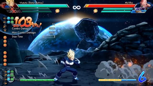 [DBFZ] Android 18 Touch of Death Combo (21+Vegeta assist)