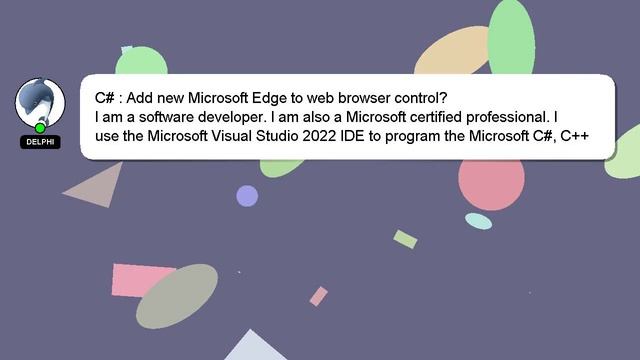 C# : Add new Microsoft Edge to web browser control?