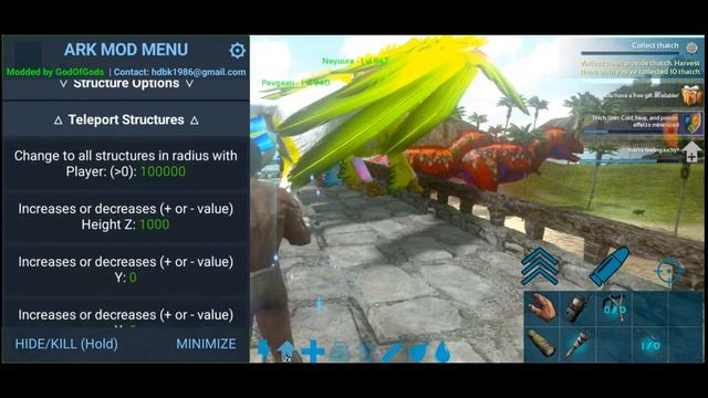 [v9] My Mod ARK mobile 2.0.29: God console, Mod menu, Ascendant Creature, Vip, can play multiplayer