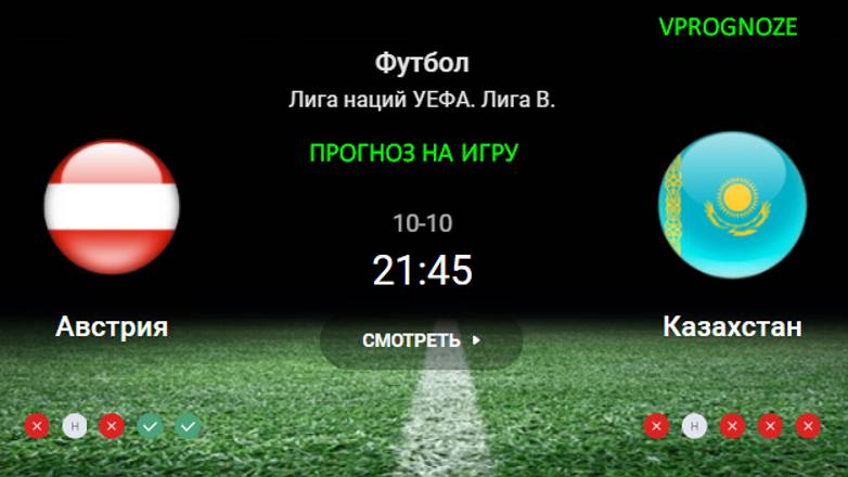 Принципиальная встреча. Австрия - Казахстан прогноз и ставка на матч Лига наций УЕФА. 10 октября 202