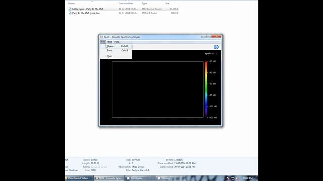 Spek spectrum analyzer and music bitrate