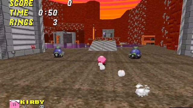 SRb2 Race: Kirby vs Meta Knight (Techno Hill Zone act 1)