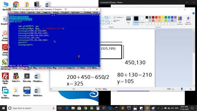 Indian Flag using C graphics | Indian flag with color in C programming