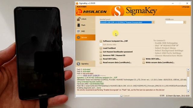 Remove FRP Huawei With Sigma Key Android 10 And 10.1 / Bypass Frp Huawei Mate 10 Pro BLA-L09 BLA-L2