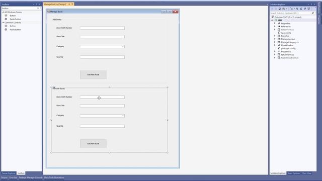 Library Management System Project in Windows Form C# Part-3/10