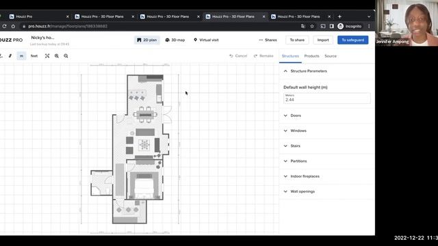 Houzz Workshop 12 - Conceptualising the space - 3D Floor plan: AR