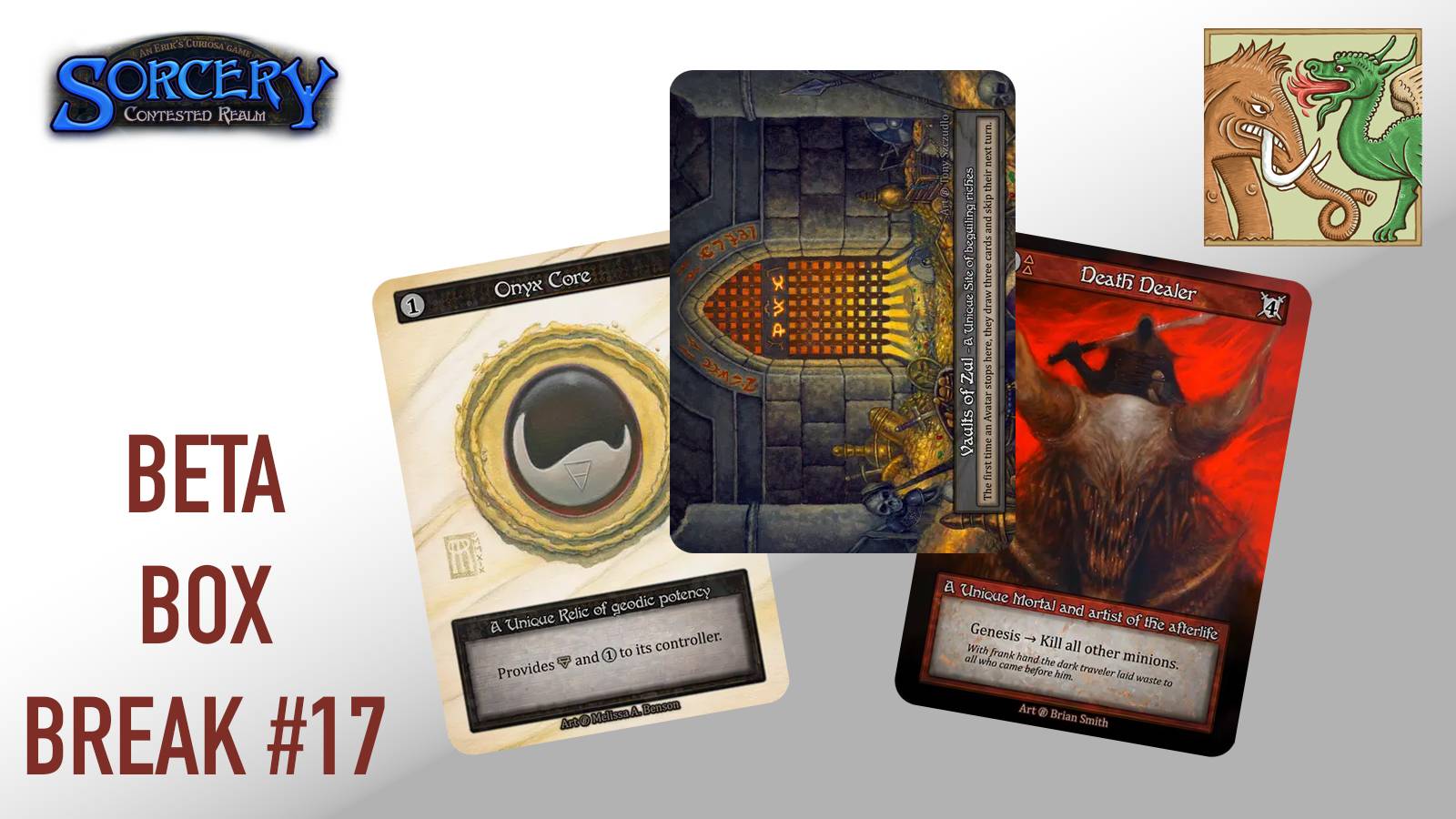 Sorcery TCG: бокс-брейк Beta #17 - Блестящий ONYX CORE, а также FOIL VAULTS OF ZUL!!!