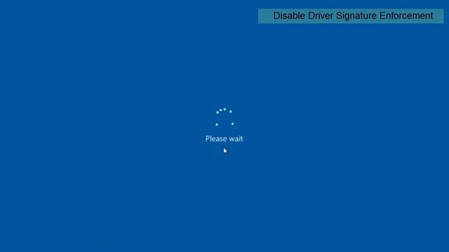 Disable Driver Signature Enforcement win 10