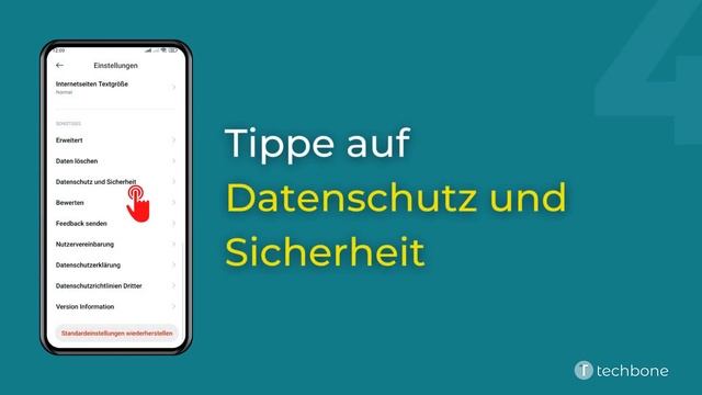 Datenschutzeinstellungen im Mi Browser verwalten - Xiaomi [Android 12 - MIUI 13]