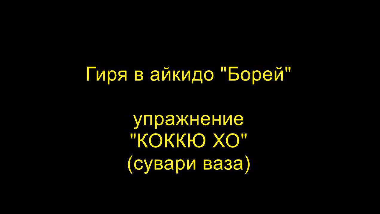 Упражнение "КОККЮ ХО" (сувари ваза), гиря в айкидо "Борей"