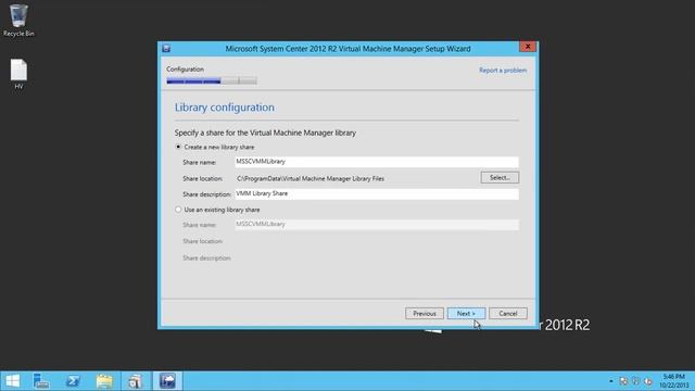 Install System Centre Virtual Machine Manager SCVMM 2012 R2