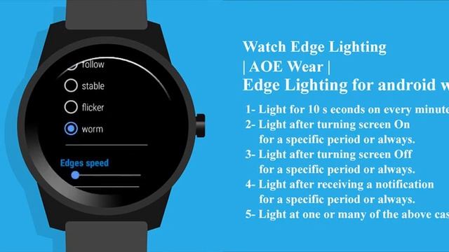 Edge lighting for android watch - AOE Wear