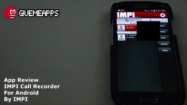 IMPI Call Recorder for Android! Record Phone Calls!