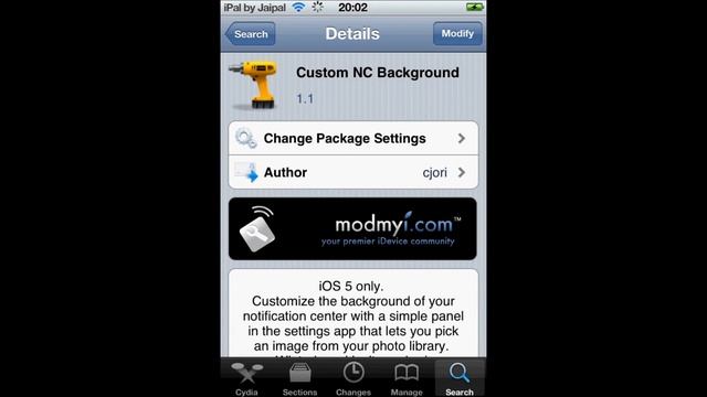 Get Custom NC Background FREE Change Notification Center Wallpaper iphone ipod touch *AMAZING TWEAK