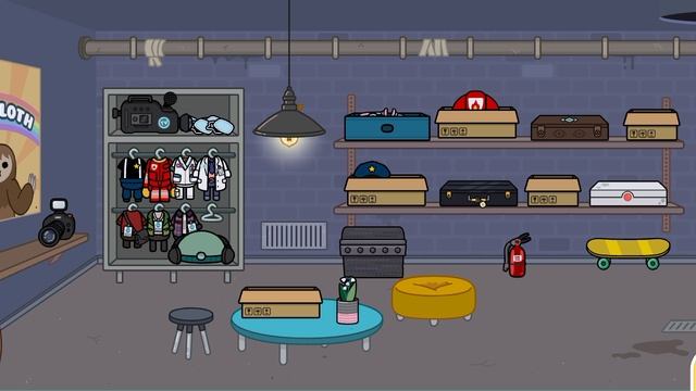 Все вещи с ленивцем Toca World