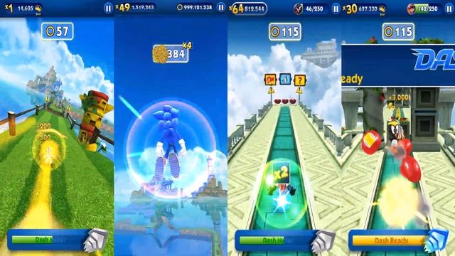 Sonic Dash - Movie Sonic vs Movie Hyper Sonic vs Infinite vs Skeleton Knuckles All Characters