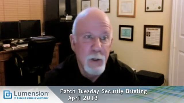 April 2013 Patch Tuesday Security Briefing