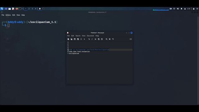 Create Aquarium In Kali Linux  | Asciiaquarium  Command