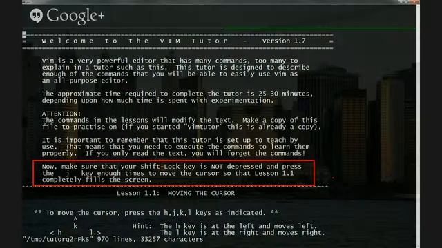 Lesson 1.1: Moving the Cursor - Vim Tutorial (Urdu)
