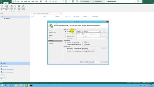 Cấu hình Veeam Backup