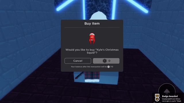 Sniping Kyle’s Christmas Squid (Roblox Free UGC Limited)