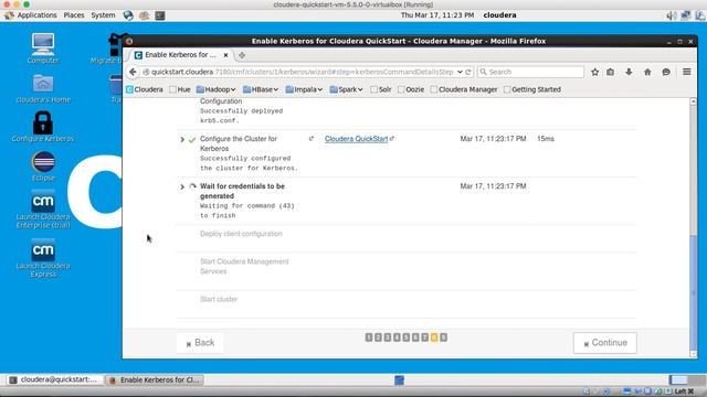 Enable Kerberos in Cloudera VM