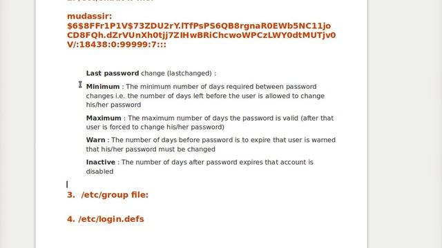 Linux command /etc/passwd, /etc/shadow, /etc/groups /etc/login.defs in hindi