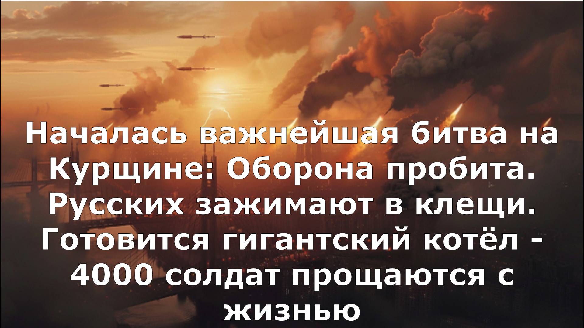 Началась важнейшая битва на Курщине: Оборона пробита. Русских зажимают в клещи. Готовится гигантский