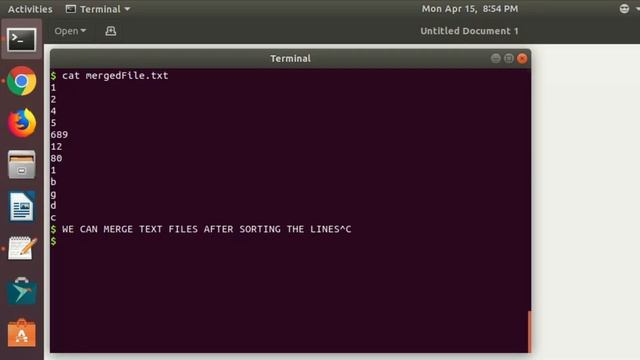 How To Merge Text Files In Linux Terminal ?