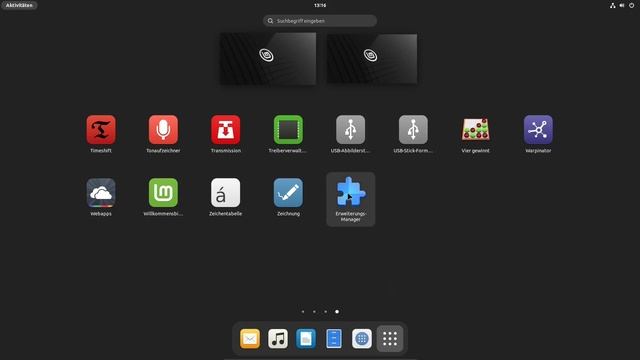 Linux Mint Cinnamon 21.3 und Gnome Desktop nachinstalliert