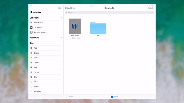 iOS 11 Files App Tour