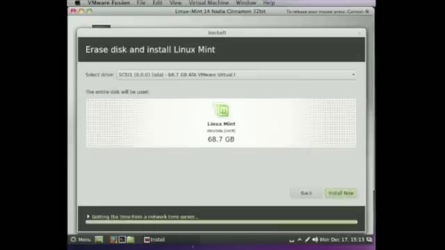 Installation Steps for Linux Mint 14 Cinnamon on VMware Fusion 5