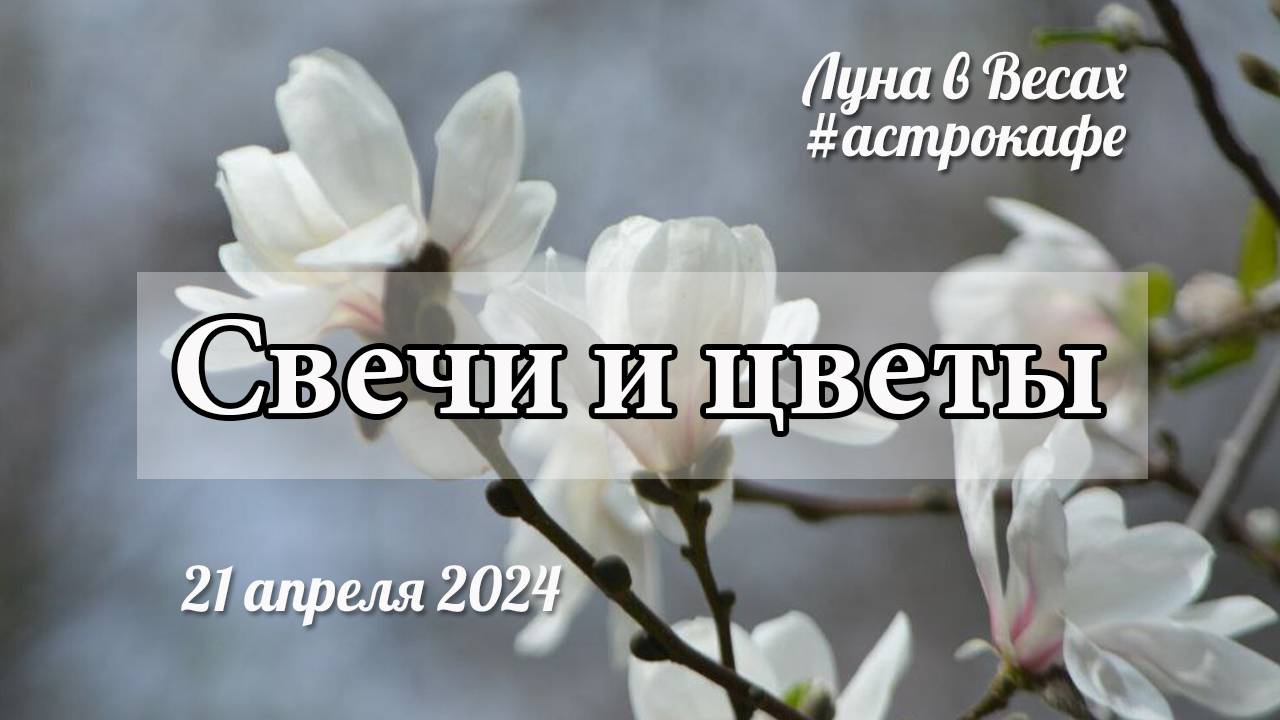 Астрокафе 23.04.2024. Тема: СВЕЧИ И ЦВЕТЫ (Солнце в Тельце, Луна в Весах)